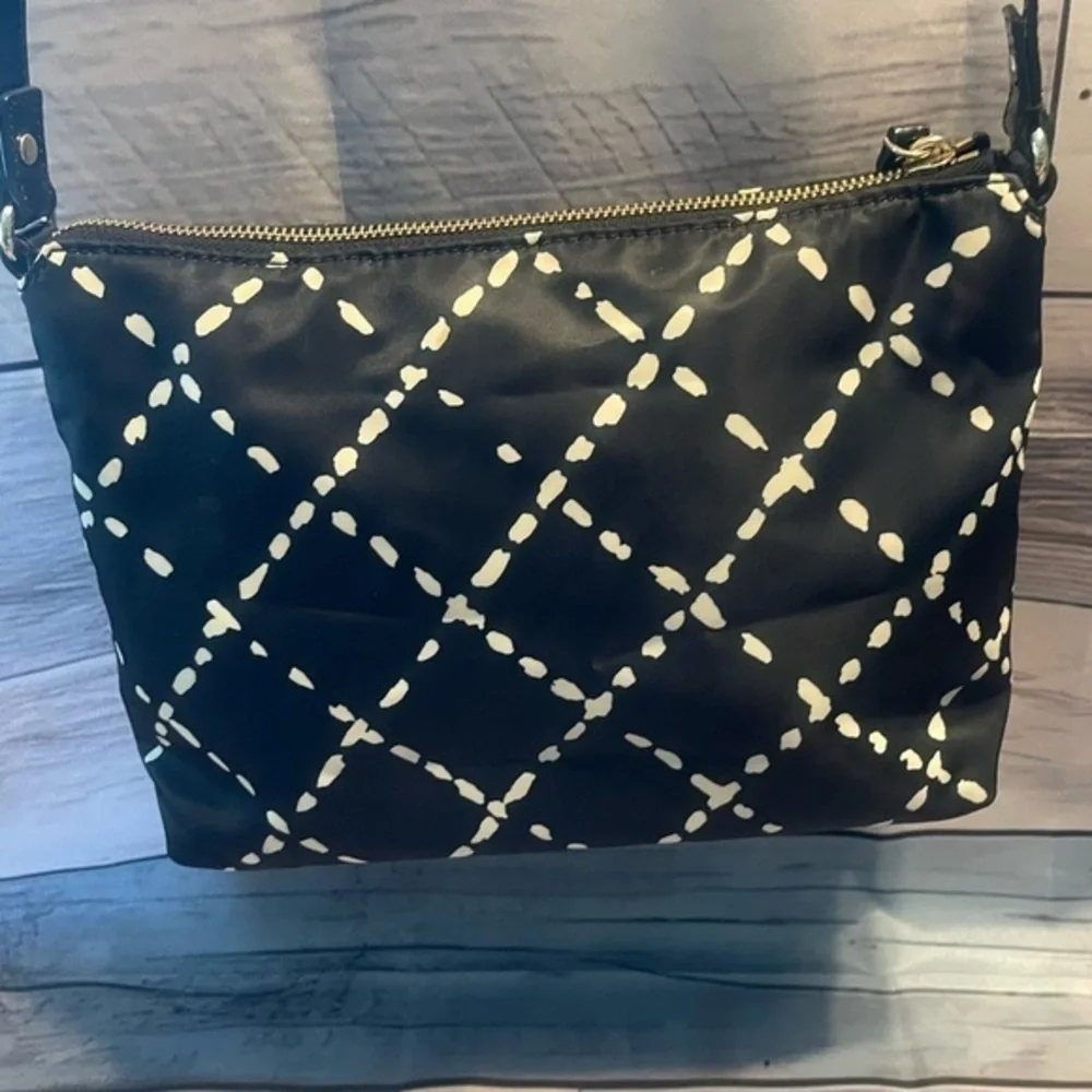 Kate ♠️ Spade Kate NY Stevie Shoulder Hand Bag BLACK CREAM Patent EUC!!!​
